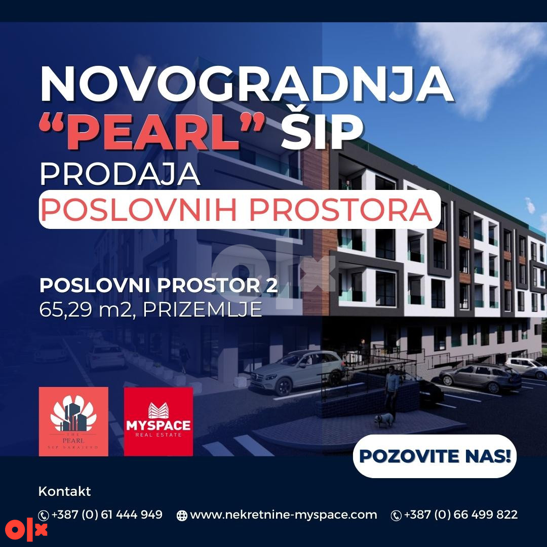 MY SPACE/ Poslovni prostor/ Sip/ NOVOGRADNJA PEARL/65m2