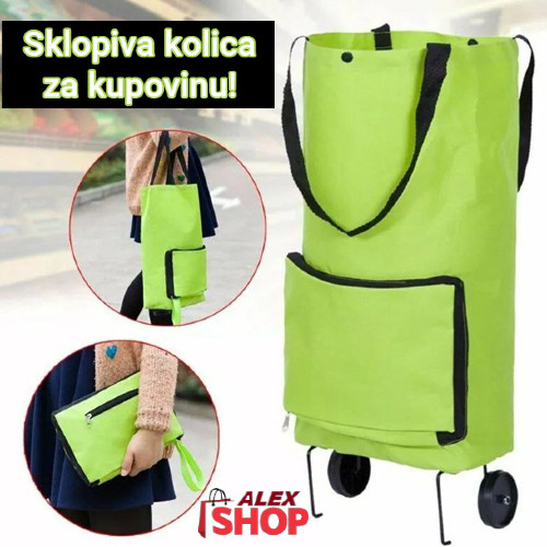 Sklopivi ceger kolica za kupovinu torba na točkiće