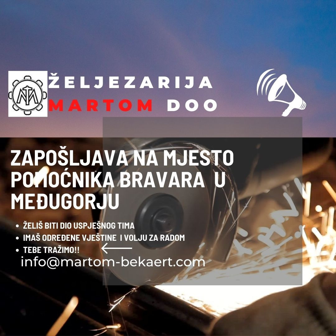 POSAO  - POMOĆNIK BRAVARA U MEĐUGORJU
