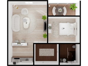 APARTMANI STAN TREBEVIĆ NOVOGRADNJA!!! NPL WOLVES!!! 41.28m2 photo 2