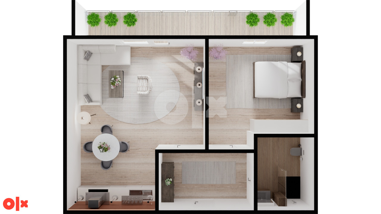 APARTMANI TREBEVIĆ NOVOGRADNJA!!! NPL WOLVES!!! 40.56m2