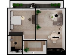 APARTMANI STAN TREBEVIĆ NOVOGRADNJA!!! NPL WOLVES!!! 40.55m2 photo 2