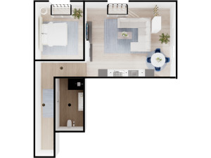 APARTMANI STAN TREBEVIĆ NOVOGRADNJA!!! NPL WOLVES!!! 50.49m2 photo 2