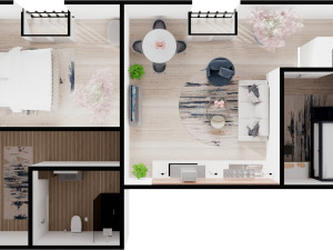 APARTMANI STAN TREBEVIĆ NOVOGRADNJA!!! NPL WOLVES!!! 51.73m2 photo 2