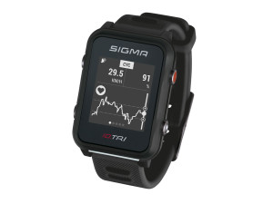 Sportski sat GPS Sigma iD.TRI basic - Crni