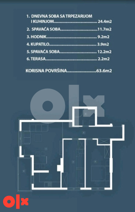 Stan iz kompenzacije od 63,06 m2, Borik, Banja Luka 2