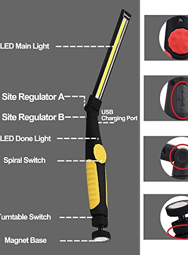 Radna LED lampa sa magnetom (360 stepeni)