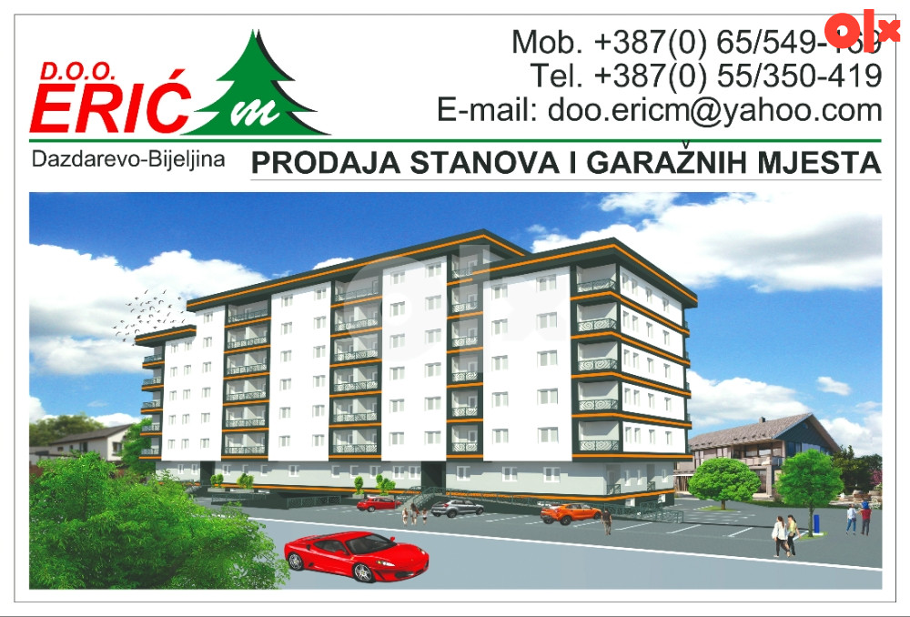 Prodaja stan od 25-95m2 Bijeljina d.o.o. Eric-M