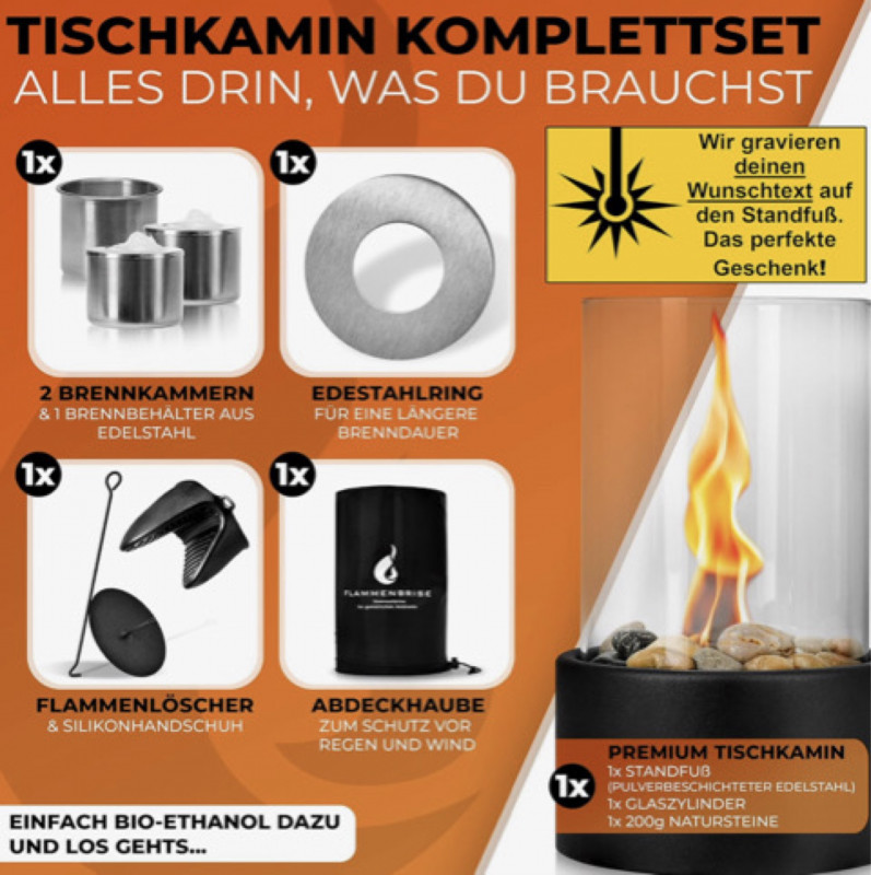 Stolni kamin