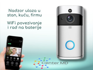 Wifi kamera zvono na baterije + SD kartica 64 GB