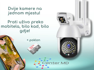 Wifi Pokretna kamera sa dvije kamere/video nadzor+SD 64