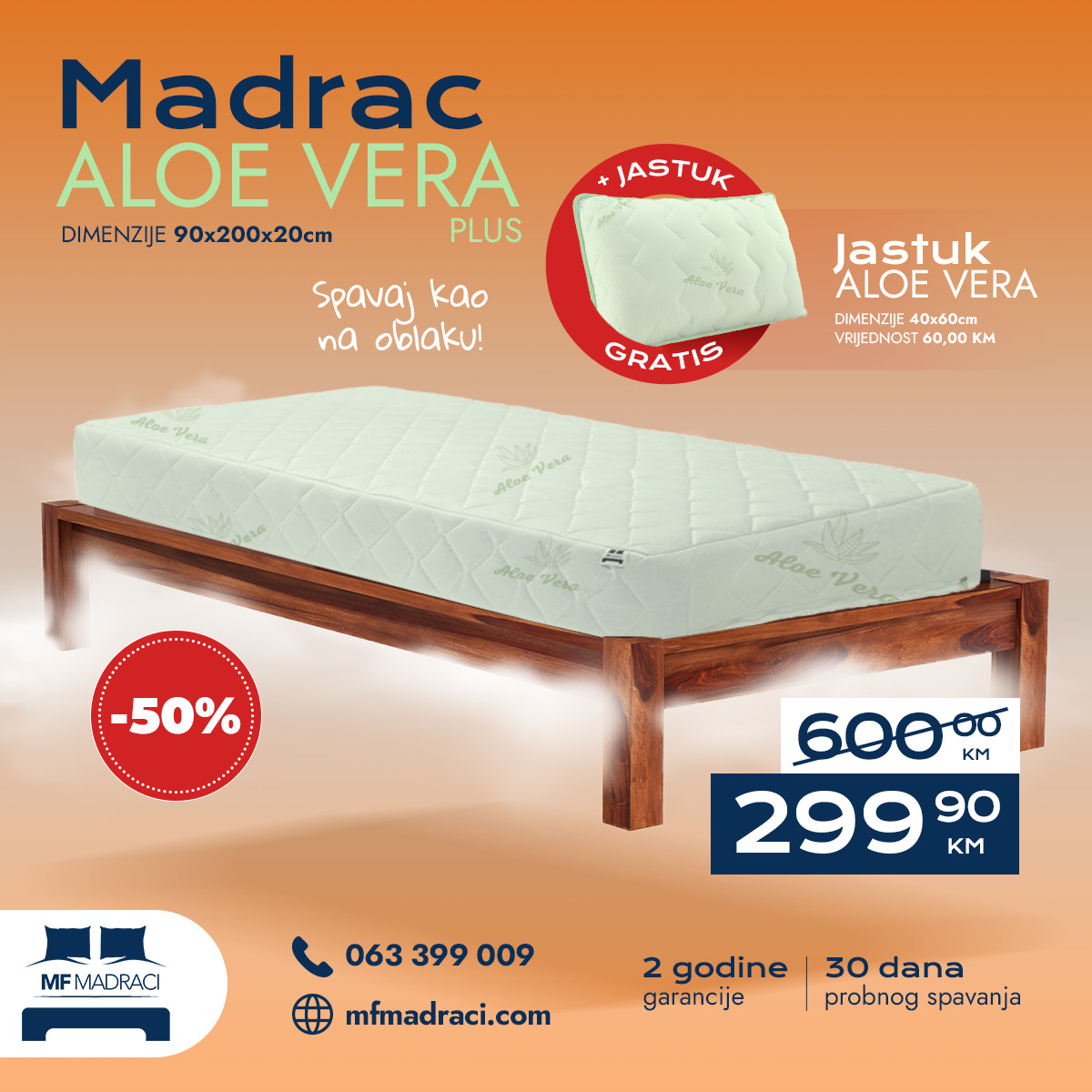 Madrac Aloe Vera Plus -50% Madraci Dusek Duseci - Madraci - OLX.ba