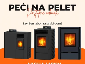 Peć na pelet 6,5kW Kamini Grijalice Peći na pelete Šporeti