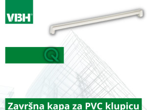 Završna kapa za PVC klupicu 700 mm bijela