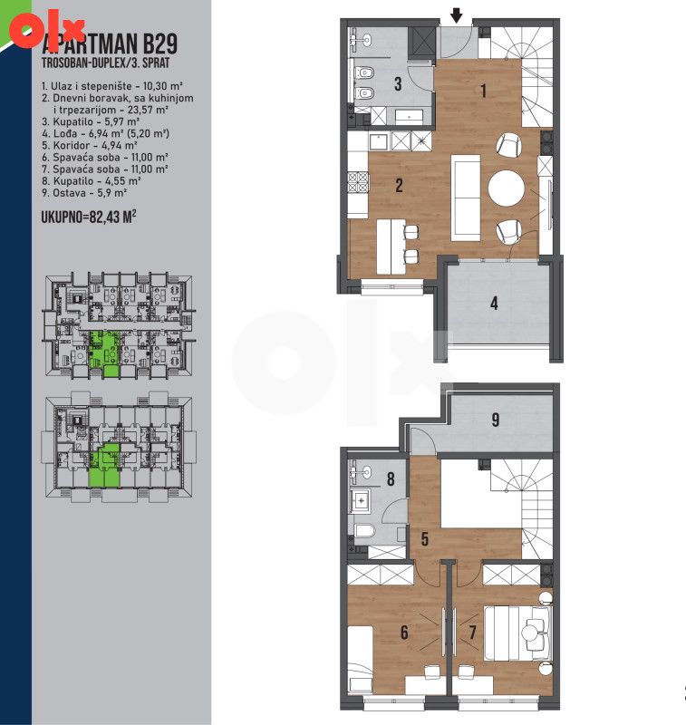 Apartman Bjelašnica (79.59m2) - novogradnja 2