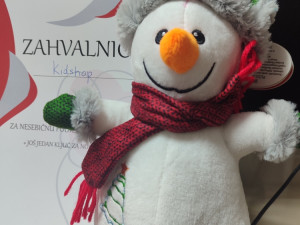 Plišani Snješko Bjelić snjegović 22 cm,snijeg igračke