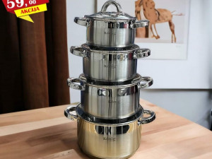 Set inox serpe, tesko posudje