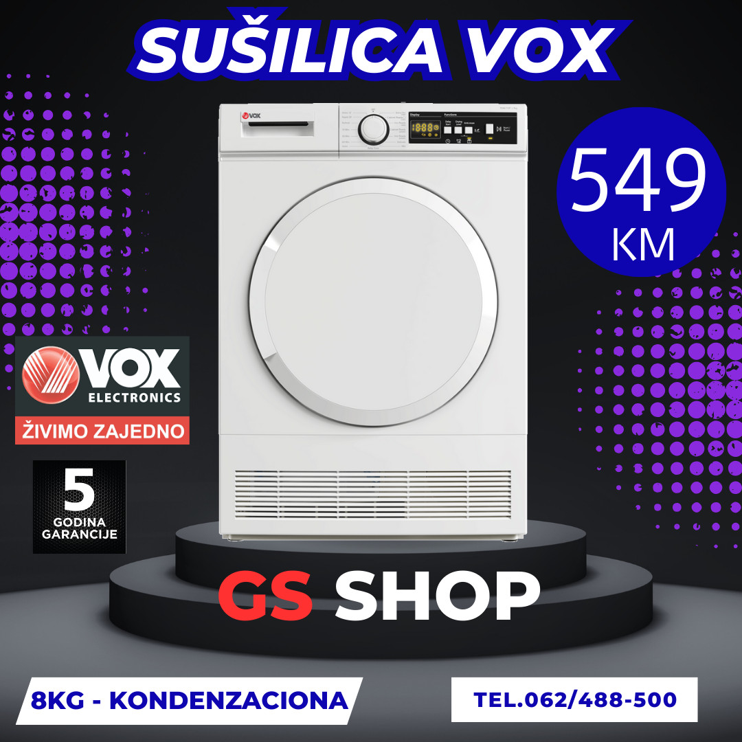sušilica za veš 8kg VOX TDM 810T kondenzaciona