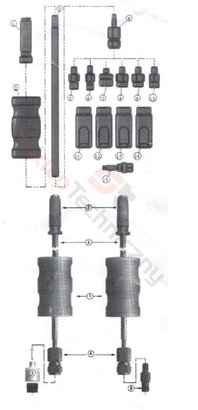 Alat za Izvlakač Vađenje Dizni Injektora Bosch Siemens SK1309