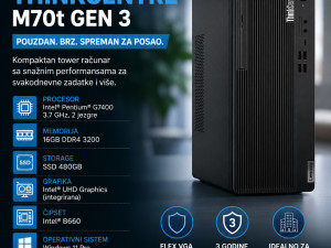 PC Lenovo ThinkCentre M70t G7400 16GB 480GB