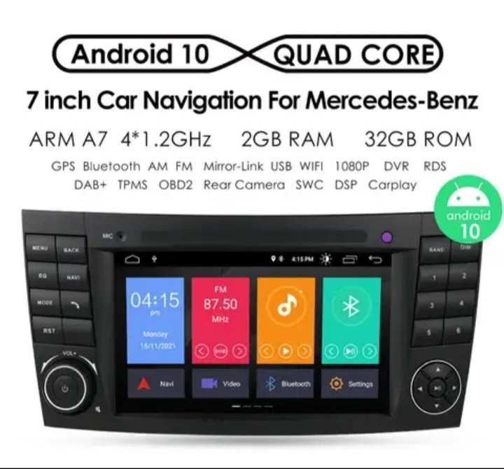 MULTIMEDIJA MERCEDES W211 GPS WIFI ANDROID 2/32 CARPLAY