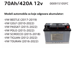 Originalni VW Akumulator 70 Ah