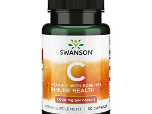 SWANSON HEALTH VITAMIN C WITH ROSE HIPS 1000mg