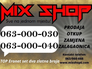 SET 063-000-030 i 063-000-040 ERONET VIP ZLATNI BROJEVI BROJ GOLD