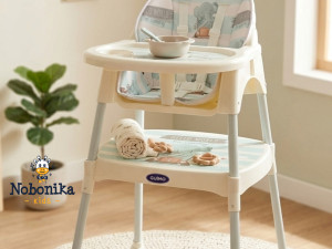 Hranilica za bebu sto i stolica za bebe 3u1 plava NOVO