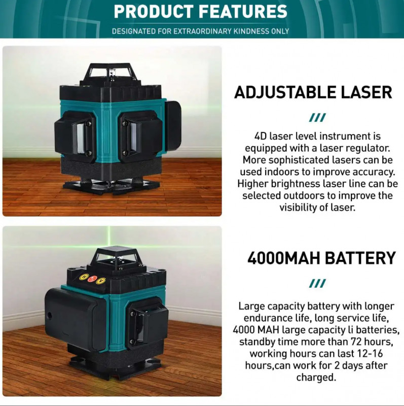 Laser Gradjevinski Za Nivelaciju 4D 16 Linija Digitalni Nivelator