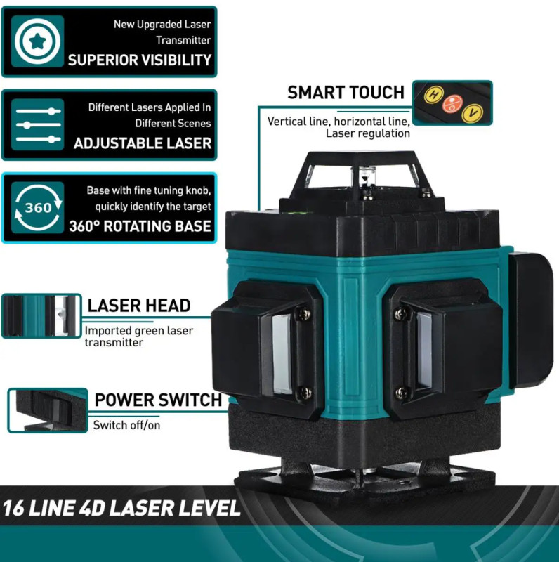 Laser Gradjevinski Za Nivelaciju 4D 16 Linija Digitalni Nivelator