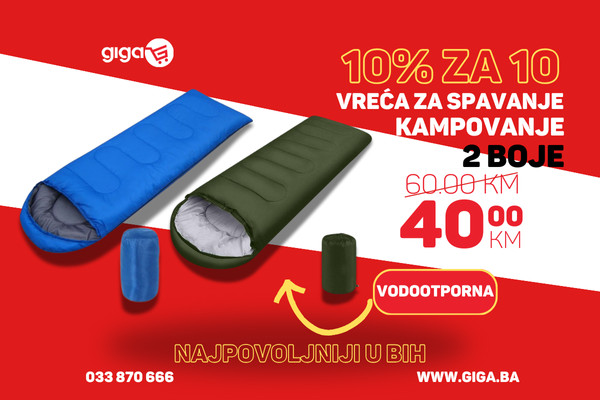 GIGA.BA VREĆE ZA SPAVANJE KAMPOVANJE VIŠE BOJA