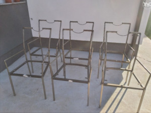 Stolice metalne - inox nogari