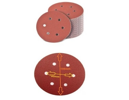Šmirgl Papir P320 za Šlajfaricu 150mm Čičak 10 Kom