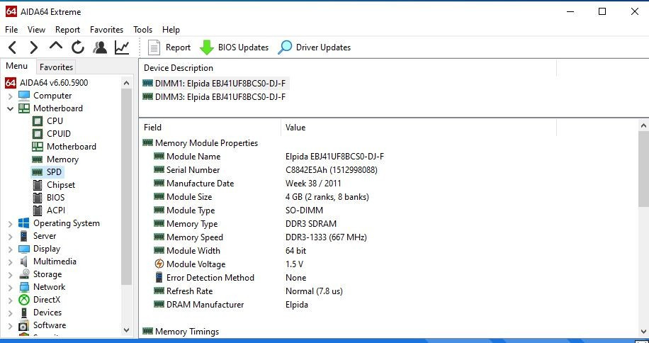 RAM memorija za laptop 8GB