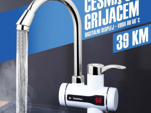 Česma sa grijacem do 60 stepeni sa displejom