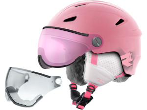 Skijaška kaciga Relax Stealth S Pink-sa vizirom