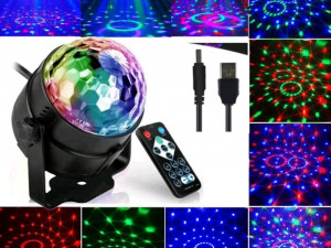 RGB LED DISKO KUGLA LASER KAFIC ZURKE RASVJETA