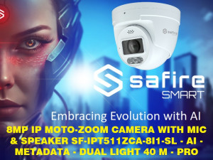 8MP IP SAFIRE SMART DOME KAMERA SF-IPT511ZCA-8I1-SL VIDEO NADZOR
