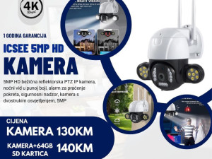 5Mp kamera sa dva reflektora i alarmom