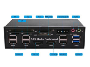 Ugradbeni čitač kartica i USB 3.0 3.2 Prednji PC PANEL SATA