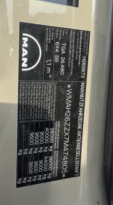 MAN 33.480 6x4 Sanduk kran PK 29000 Zagreb