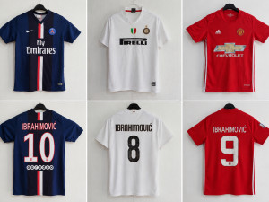 Zlatan Ibrahimović fudbalski nogometni dresovi različiti klubovi