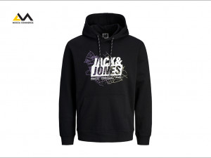 Jack and Jones Dukserica Printed Hoodie 12252310-BLK