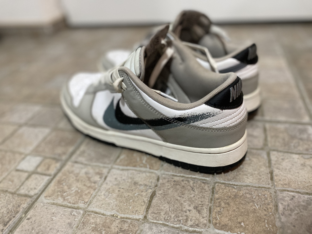 Nike dunk low double swoosh