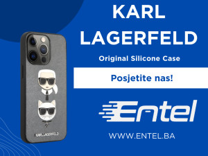 Karl Lagerfeld Phone Case Choupette & Karl Silver | iPhone 13 Pro