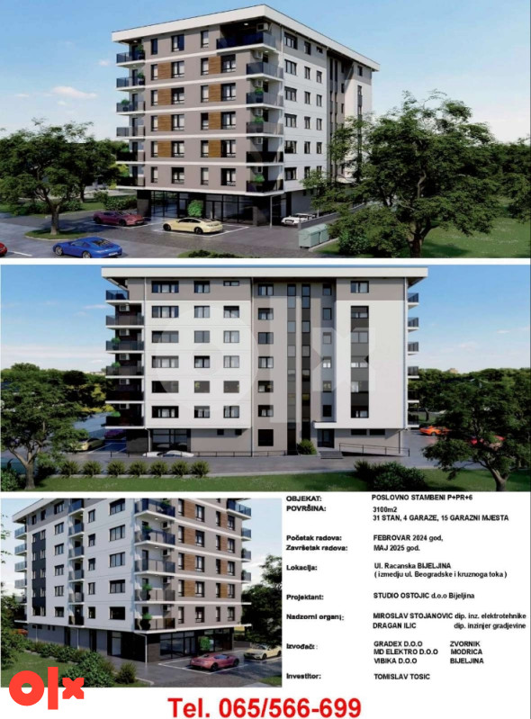 PRODAJE SE POSLOVNI PROSTOR u Bijeljini 140m2, i STAN 65m2 14