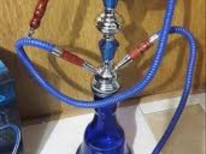 VELIKA NARGILA 55CM PLAVA SA DVA CRIJEVA