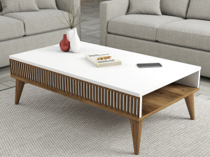 Stol za kafu-kavu Milano - orah, bijeli