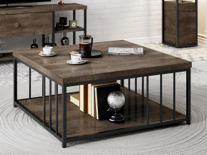 Stol za kafu-kavu Zenn - orah, crni